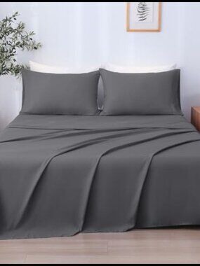 Microfiber Full Sheet Set 4 Piece Deep Pocket Breathable Wrinkle Free